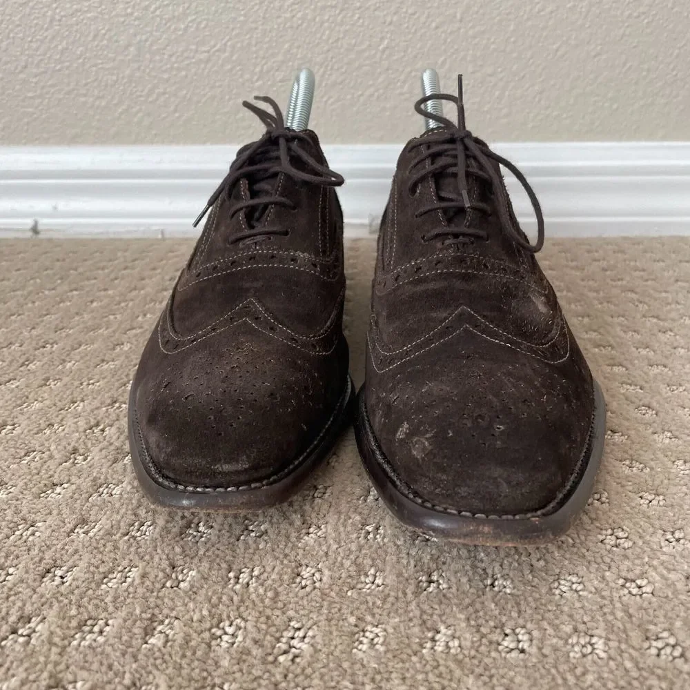 Paul Smith London Brogued Dip-Dyed Suede Oxford‎ Dress Shoes Men US 7.5 $525